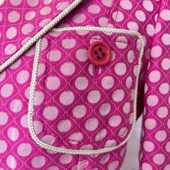 Moschino - Cheap and Chic Pink Polka Dot Blazer - Size 6 - Picture 3 of 16